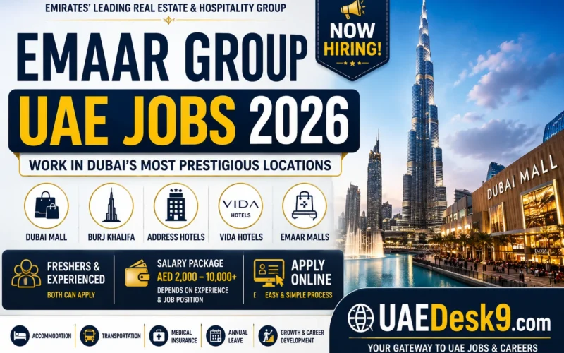 Emaar Group UAE Hiring 2026: Dubai Mall, Burj Khalifa & Hotel Jobs | Apply Online