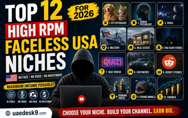12 High-RPM Faceless YouTube Niches for USA Audience in 2026